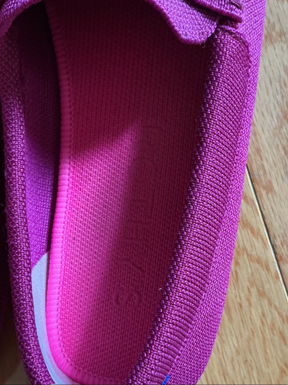 Rothy's Fuchsia Knit Slip-On Loafers - Picture 4 of 5